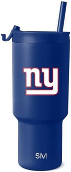 Simple Modern New York Giants Tumbler with Flip Lid, Straw 30oz | NFL by Unknown