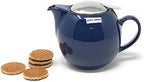 Zero Japan Bee House Round Teapot For One, 24 Oz - Ceramic Tea Pot with Stainless Steel Lid and Infuser, Diswasher and Microwave Safe Tea Pots (Jeans Blue) - Image 4