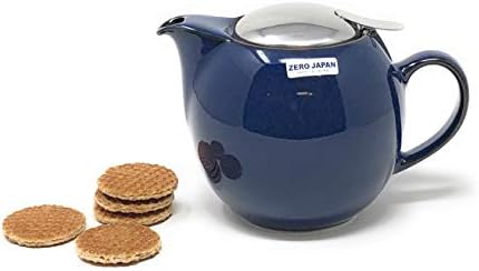 Zero Japan Bee House Round Teapot For One, 24 Oz - Ceramic Tea Pot with Stainless Steel Lid and Infuser, Diswasher and Microwave Safe Tea Pots (Jeans Blue) - Image 4