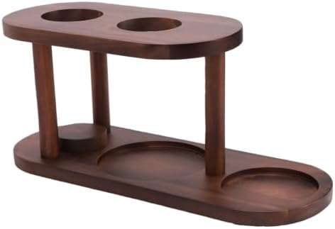 GOWENIC Solid Wood Pour Over Coffee Station, Elegant Coffee Dripper Stand for Stable Brewing, Dripper Holder & Accessories Organizer Rack for Home Office Kitchen Decor - Image 4