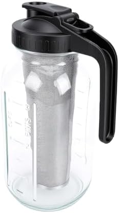 banapoy Cold Brew Coffee Maker Pitcher, 64oz Glass Carafe with Fine Filter - Image 7