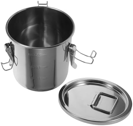 Abaodam 6l Stainless Steel Airtight Food Canister with Locking Clamp Lid by Abaodam