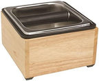 Rattleware Stainless Steel Knock Box with Maple Holder Espresso Knock Bin by rattleware