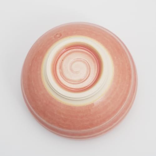 Kyoto Kiyomizu-yaki Earthenware Matcha Bowl - Rokuro Suji – 20.2 fl oz Charming Form, Lead-Free, Gift Box Included - Ideal for Tea and Café au Lait Made in Japan (Sakura) - Image 4