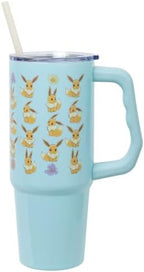 Silver Buffalo Pokémon Flower Cafe Eevee, Stainless Steel Tumbler, 30oz - Image 2