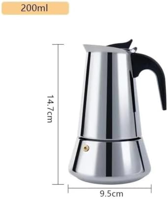 Stainless Steel Moka Pot 100-600ml Stovetop Espresso Maker Barista - Image 2