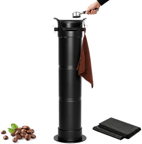 Large Espresso Knock Box for Coffee Grounds with 25 Garbage Bags and Towel by Unknown
