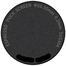 51/53/58.5mm Puck Screen 0.2/0.8mm Metal Reusable Coffee Filter For Espresso Portafilter Basket Coffee Accessories(53.35mm Black 0.2mm) by Unknown