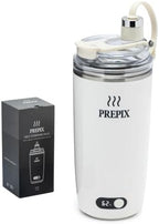 PREPIX Self Stirring Mug, USB-C Rechargeable Coffee Mixer, Stainless Steel Insulated Travel Mug with Electric Stirrer & Spill-Proof Lid, for Coffee, Hot Chocolate & Matcha, 14oz by Unknown