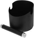Black Stainless Steel Coffee Grounds Knock Box Large Capacity by NUSITOU