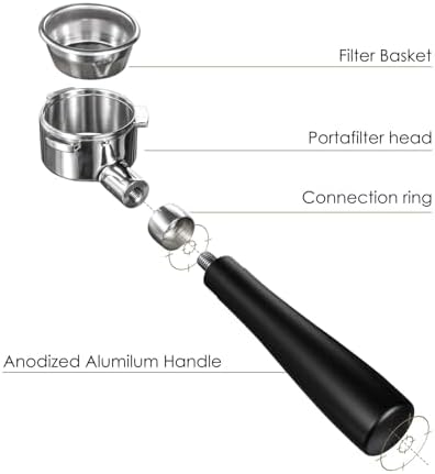 SANTOW 54mm Bottomless Portafilter Compatible with Breville/Sage Espresso Machines, Naked Portafilter with 18g Basket, Stainless Steel Head, Barista Tool for Better Extraction - Image 2