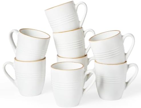 famiware Jupiter Coffee Mugs Set of 8, 13oz Coffee Mug Cups with Handle by Famiware