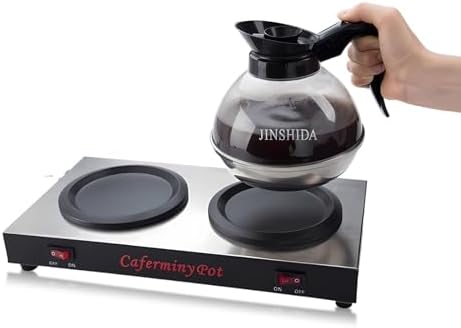 Commercial Coffee Warmer Dual Decanter Warmer Plate, Stainless Steel Portable Warmer for Standard Glass Decanter, Suitable for Cafe, Break Room, Buffet, Event and Commercial Use by Yoidesu