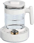 Rieort Electric Kettle Borosilicate Glass Tea Kettle Intelligent Temperature Control Design Hot Water Boiler 1.5l/52.8oz Electric Kettle Portable by Rieort
