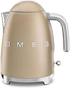 SMEG KLF03 Electric Kettle 1.7L (7 Cup), Retro Hot Water Boiler for Tea & Coffee, Fast Boiling, Auto Shut-Off, Soft Open Lid, 360° Swivel Base Countertop Kettle – Matte Champagne by Unknown