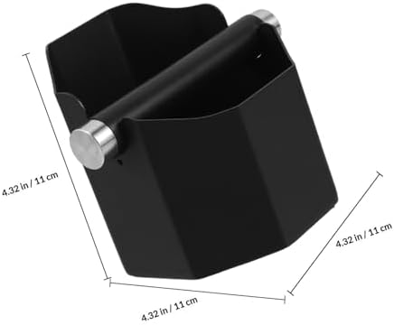 Stainless Steel Espresso Knock Box Black with Non Slip Base - Image 2