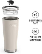 THERMOS Icon Series 24oz Stainless Steel Tumbler with Slide Lock Lid, Leakproof, Fits Cupholder, Dishwasher Safe, Griptec™ Non‑Slip Base, Keeps Drinks Hot 6 Hrs/Cold 22 Hrs, Sandstone - Image 3