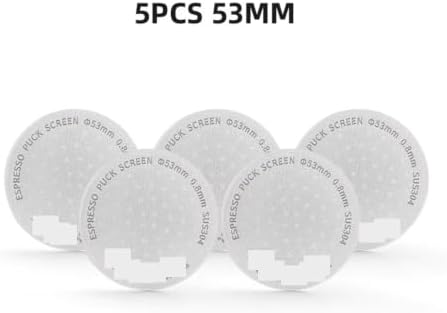 Coating Espresso Puck Screen 51/53/58.5mm Reusable Metal Filter 0.8mm Thickness Lower Shower Screen(5pcs 53mm) - Image 2
