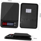 Cabilock Electronic Coffee Scale with Timer USB-Powered Kitchen Digital Scale for Cooking Baking and Precision Weighing with High Accuracy Sensors Black No Batteries Included - Image 2