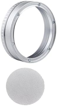 FABULETTA 54mm Espresso Dosing Funnel and 53.5mm Stainless Steel Puck Screen Set for 54mm Portafilter – For Barista-Grade Coffee Dosing For Ring & Espresso Puck Scr(silver) by Fabuletta