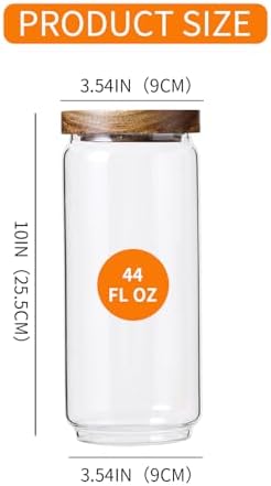 Glass Storage Jars 44 Oz 3 Pack - Image 2