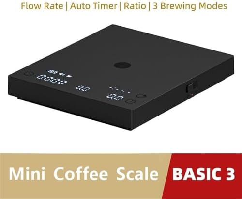 Coffee Scale Pour Over Coffee Scale Espresso Scale,Flow Rate, Auto Timer,Ratio, 3 Brewing Modes, 2kg Capacity(Basic3 Scale Black) - Image 2