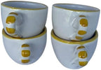 Hand Painted Italian Ceramic Espresso Cups Set of 4, 2 oz Lemon & Pomegranate Demitasse Cups, Made in Italy, Lead-Free, Dishwasher & Microwave Safe - Image 5