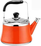 Stovetop Kettle Kitchen Stove Top Whistling Tea Kettle 304 Stainless Steel Teapot Water with Anti-Heat Handle Kettles for Stove(Orange,5L) by Unknown