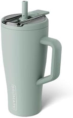 BrüMate Era Flip 30oz Tumbler with 100% Leakproof Covered Straw Lid | Hygienic Covered Straw | Insulated Stainless Steel Water Bottle with Handle | Cup Holder Friendly | BPA-Free (Sage) by Br%C3%BCMate