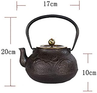 Cast iron teapot,classic tea kettle,1.2L Cast Iron Tea Kettle with Copper Lid, Anti Rust Japanese Tetsubin Teapot for Electric Ceramic Stove as Gift (Color : Orchid) (Color : Orchid) - Image 4