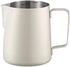 350ml or 600ml Stainless Steel Milk Frothing Pitcher Steaming Pitcher With Internal Scale Coffee Milk Frothing Cup for Espresso Machines (white, 350ml) by Unknown