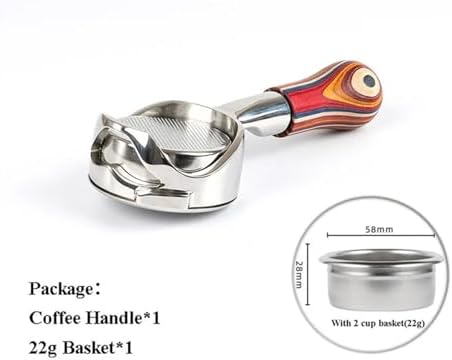 Hollowed Out 58mm Bottomless Portafilter，Compatible For Gaggia，Espresso Machine Barista Accessory(SR colour wood) - Image 2