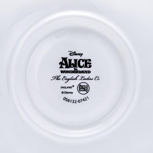 The English Ladies Co Disney Alice in Wonderland Mad Hatter Cup and Saucer, Fine Bone China, 7.5 × 15 × 15 cm, Multicolor - Image 3