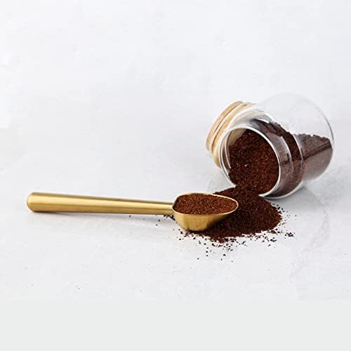 Easyworkz Stainless Steel Long Hollow Handle Coffee Scoop,7g Measuring Spoon,Brass Gold, Bundled with Nando French Press 23 oz Double Wall Insulated Thermal Coffee Maker - Image 5