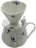 Hand-painted Butterfly Orchid Coffee Cone Shape Drip Hand Brewing Filter Funnel Cup Dripper Pour Over Barista Mugs(Set) by Unknown