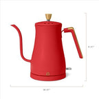 1 Liter Electric Gooseneck Kettle with Precision Pour Spout, Auto Shut Off, Cordless Design, 1200W (Tomato Red) - Image 6