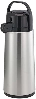 Service Ideas Eco-Air Airpot with Pump Lid, 74.4oz, Glass Vacuum Insulated by ServiceIdeas