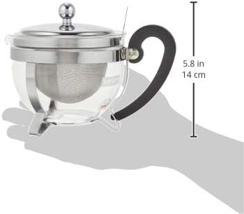 BODUM 12030-16 CHAMBORD Teapot, 16.9 fl oz (500 ml), Silver, Green Tea, Chinese Tea, Herbal Tea, Fruit Tea, Stainless Steel Filter, Glass Beaker, Dishwasher Safe - Image 3