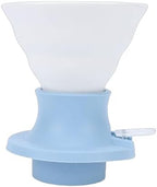 Tnfeeon Ceramic Coffee Dripper, Pour Over Coffee Makers Pour Over Dripper with Immersion Style Filtering System for Manual Brew Maker Home Office Use Ceramic Heat Proof Portable Immersion (Blue) - Image 2