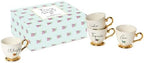 Two's Company Teacup Shot Glasses in Gift Box, Porcelain, Set of 4 - Image 2