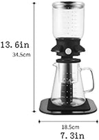 JITEM Cafetera Hand-Brewed Ice Cold Dripper Coffee and Tea Maker Dripper Brewer Maker with Adjustable Water Flow Stainless Steel Filter for Coffee or Tea - Image 2
