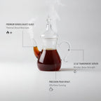 Versatile Borosilicate Glass Carafe, 22 oz Coffee Pot for Pour Over Brewing and Tea Serving with Handle - Image 5
