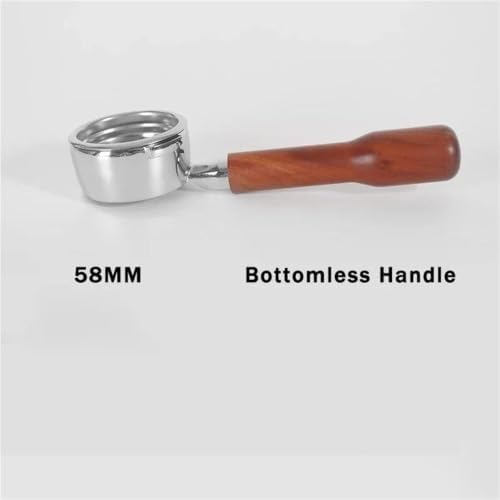 58mm Filter,Compatible With GAGGIA,Coffee Machine Bottomless Coffee Portafilter Home Espresso Solid Wood Handle Barista Tool filter basket(58mm-M) - Image 2