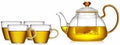 Removable Glass teapot with Infuser Home Tea Brewer Tea Set Large Capacity Portable Tea Kettle Container Cleanable (with Cup 700ml) by Unknown