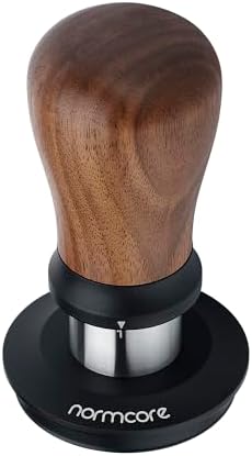 Normcore 53.3mm Coffee Tamper V5, Spring-loaded Espresso Tamper with 6 Adjustable Pressure Settings, Tri-Spring Technology, Titanium-Coated Flat Base, Walnut Handle and Silcone Stand, Black - Image 3