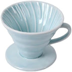 Ceramic Coffee Filter Enhances The Rich Flavor Set For Pour Over Maker(Blue) by Unknown