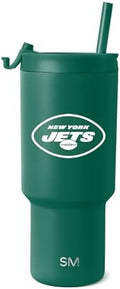 Simple Modern New York Jets Tumbler with Flip Lid, Straw 30oz | NFL by Unknown