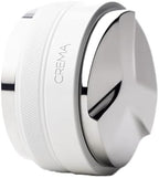 CREMA Coffee Products 53.3mm Hand Tamper & Coffee Distributor | Compatible with Breville Portafilters | Double-Sided, Adjustable Depth Tool | Made with Durable 304 Stainless Steel | White by CremaCoffeeProducts