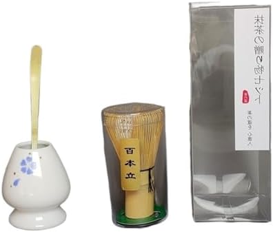 LUNCHS 3-Piece Set Matcha Whisk and Bowl with Ceramic Matcha Whisk Holder Matcha Kit Matcha Accessory Matcha Whisk Set(Four-leaf clover set) by lunchskins