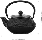Vintage Small Cast Iron Teapot 0.3l Black Retro Tea Pot - Image 6